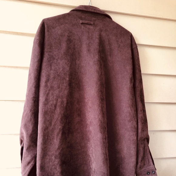 Italian Boutique Faux Lined Suede Shirt - Picture 6 of 8